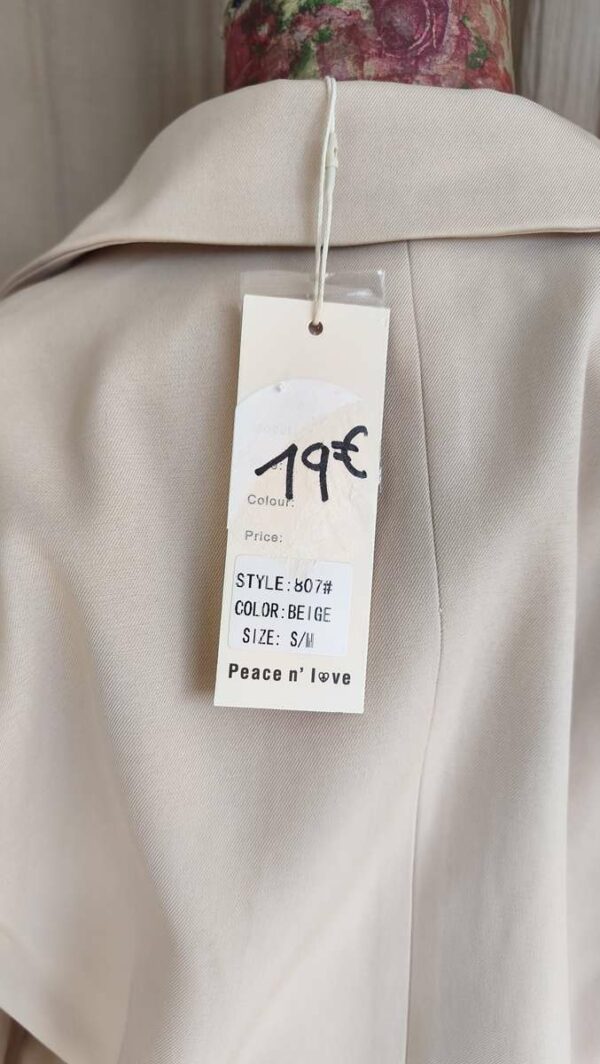 Blazer beige – Taille 38 – 19€