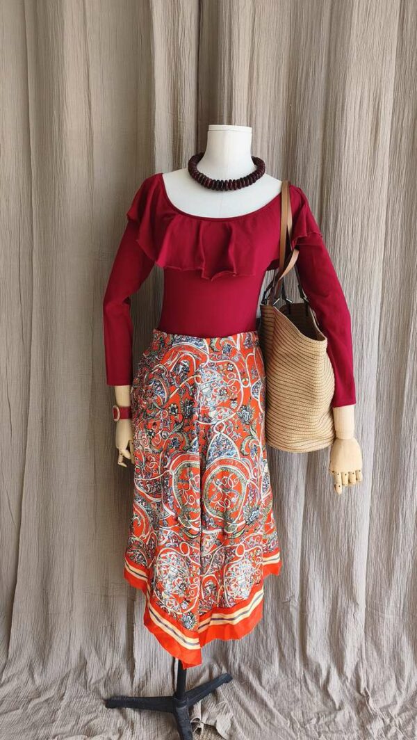 Jupe foulard rouge carmin – T40 – Neuve avec étiquette – H&M