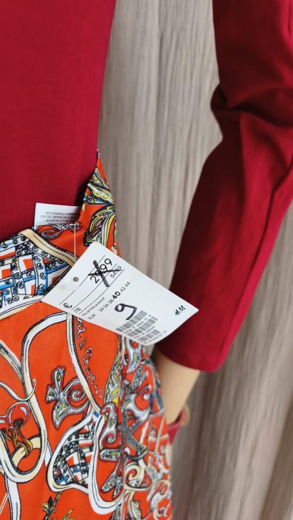 Jupe foulard rouge carmin – T40 – Neuve avec étiquette – H&M