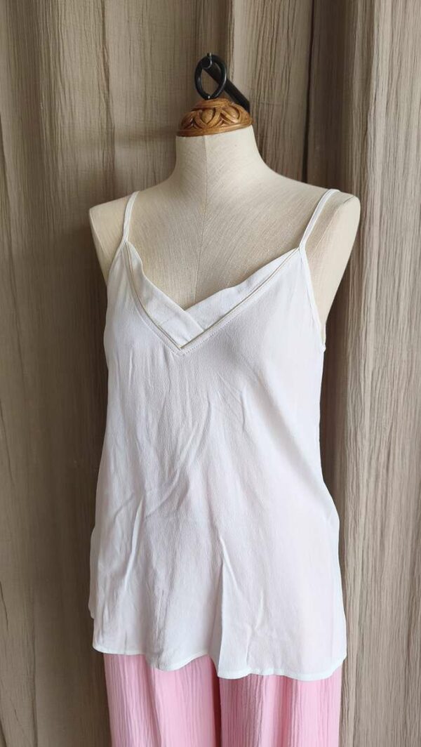 Débardeur blanc Promod – taille 38 – viscose