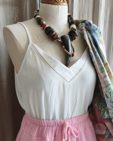 Débardeur blanc Promod – taille 38 – viscose