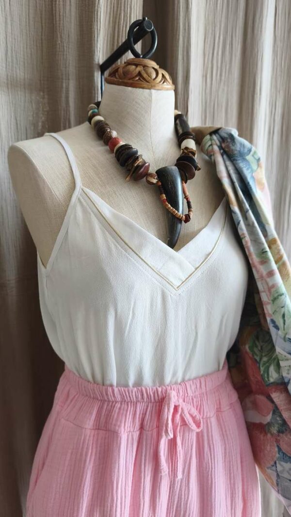 Débardeur blanc Promod – taille 38 – viscose