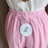 Pantalon double gaze de coton rose – taille unique
