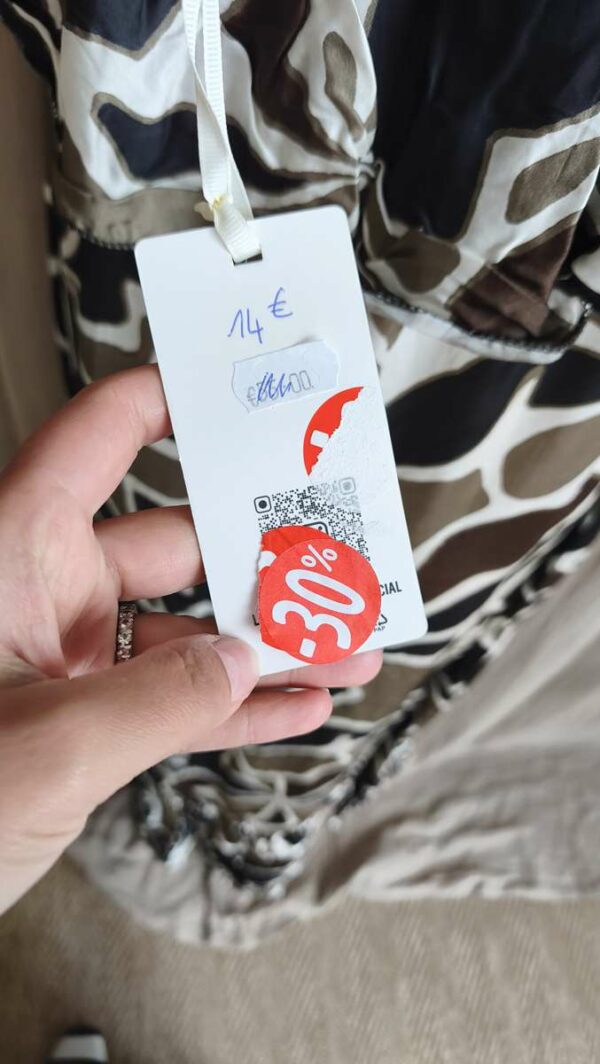 Robe longue bustier imprimée – taille 42 – viscose