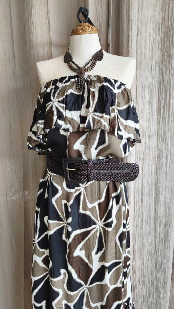 Robe longue bustier imprimée – taille 42 – viscose