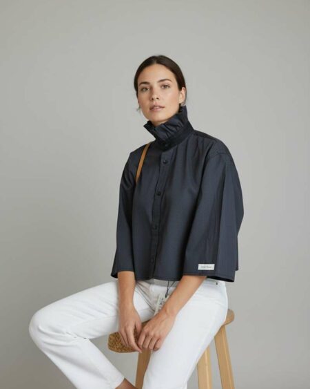 Chemise upcyclée collerette Rose & Marie