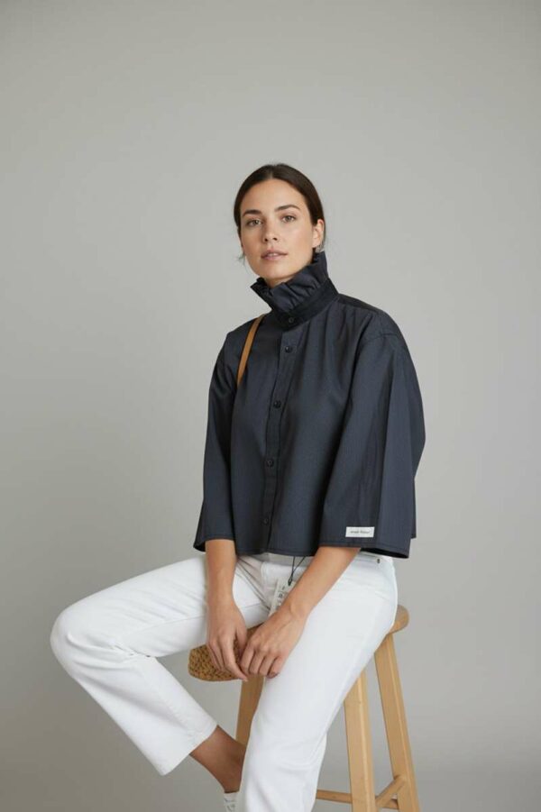 Chemise upcyclée collerette Rose & Marie