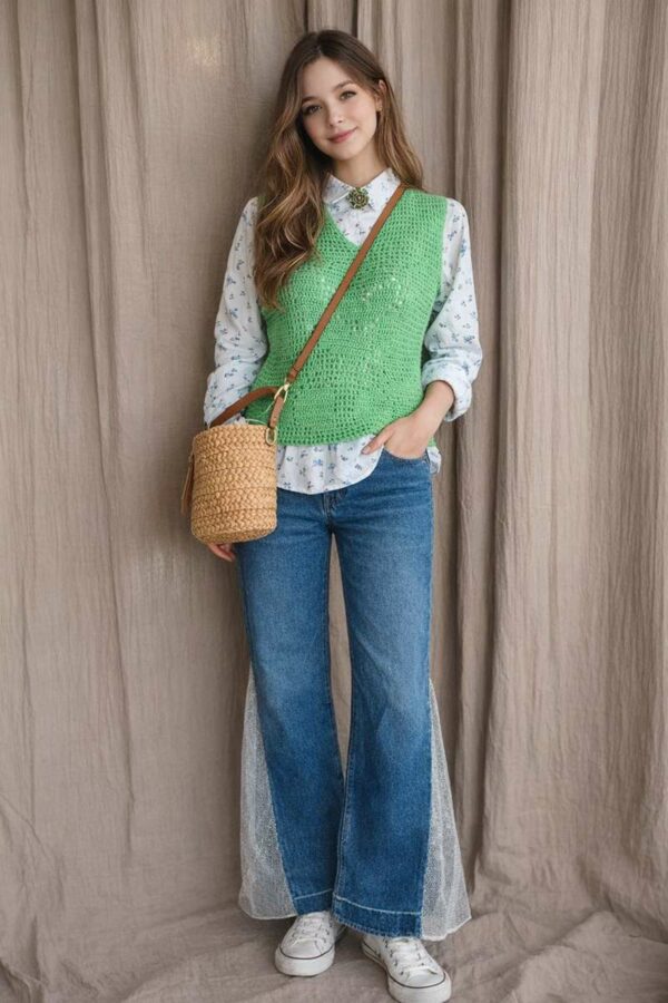 Jean Levi’s 501 upcyclé Rose & Marie – T36 – pièce unique