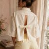 Chemise Rose & Marie upcyclée nouée dans le dos – Taille 40 à 44