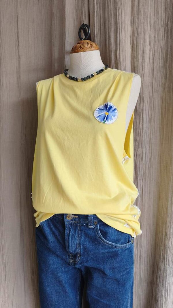 Tee-shirt upcyclé Rose & Marie – Taille 42 (oversize) – Coton organique 14 €