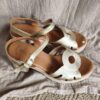 Sandales cuir doré – Pointure 39 – Talon 8 cm