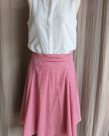 Jupe vichy rouge Collectif London – Taille 42