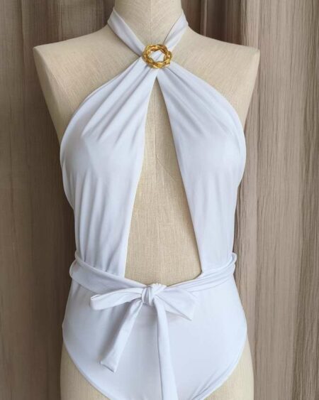 Maillot une pièce blanc Calzedonia – Taille M