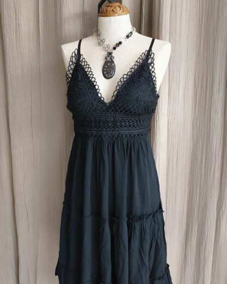 Robe noire dos ouvert LM Lulu – Taille 40