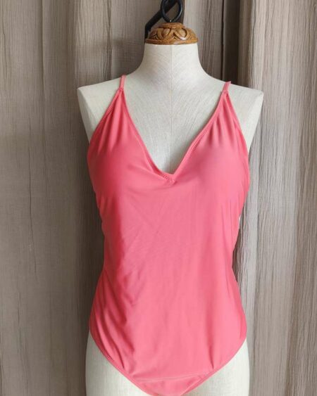 Maillot de bain une pièce corail – Taille 44