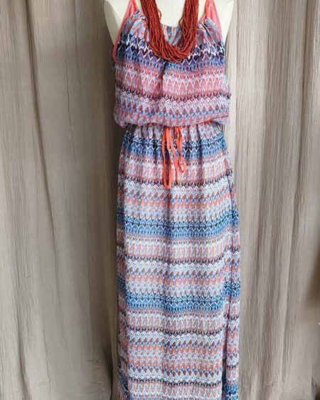 Robe longue de plage voile imprimé – Taille 40
