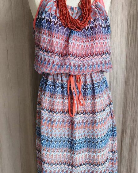 Robe longue de plage voile imprimé – Taille 40