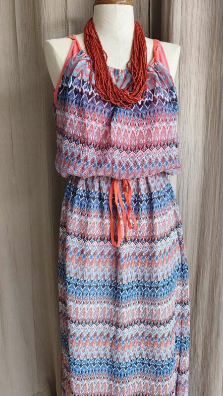 Robe longue de plage voile imprimé – Taille 40
