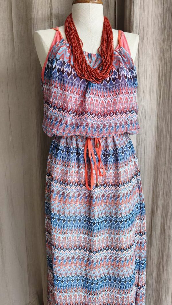 Robe longue de plage voile imprimé – Taille 40