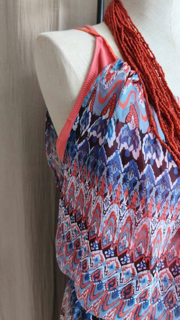 Robe longue de plage voile imprimé – Taille 40