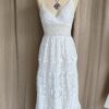 Robe blanche dentelle bohème – Taille 34/36 (S)