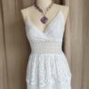 Robe blanche dentelle bohème – Taille 34/36 (S)