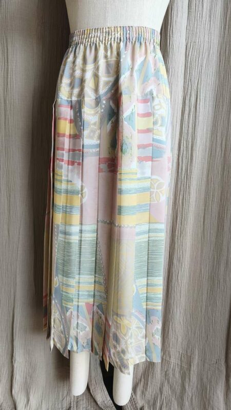 Jupe plissée vintage pastel – taille 40