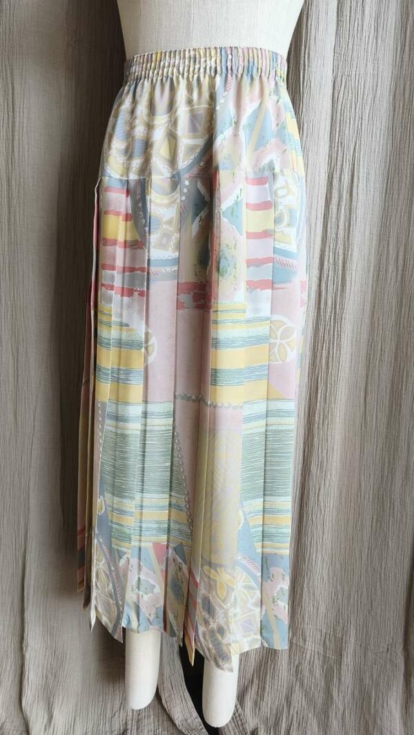 Jupe plissée vintage pastel – taille 40