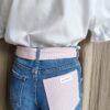 Jean flare upcyclé Rose & Marie – vichy rose