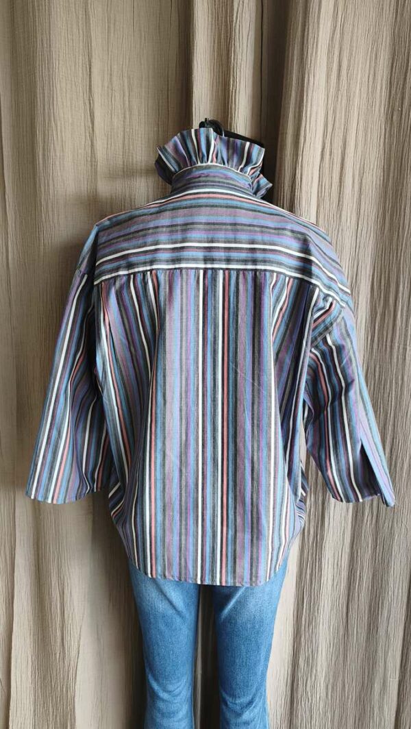 Chemise collerette rayée Rose & Marie – création upcyclée