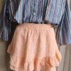 Short volanté double gaze saumon – taille unique