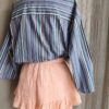 Short volanté double gaze saumon – taille unique