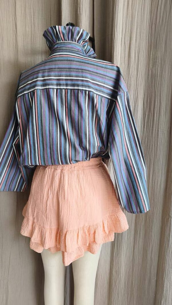 Short volanté double gaze saumon – taille unique