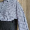 Chemise collerette à carreaux Rose & Marie – création upcyclée