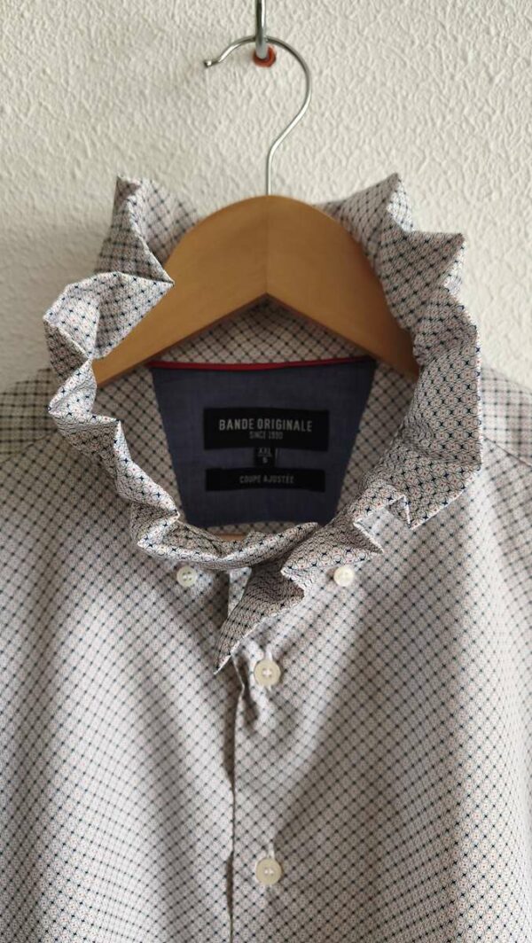 Chemise collerette imprimée Rose & Marie – création upcyclée