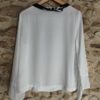 Blouse foulard Zara blanche & noir T40 — 9€