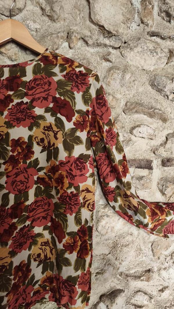 Blouse vintage en soie fleurie T40 — 19€
