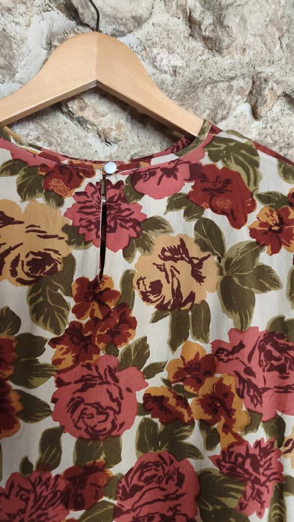 Blouse vintage en soie fleurie T40 — 19€