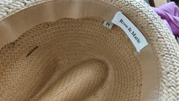Chapeau upcyclé Rose & Marie violet – pièce unique