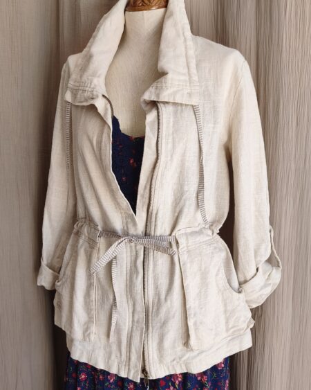 Veste saharienne vintage en laine – Taille 40