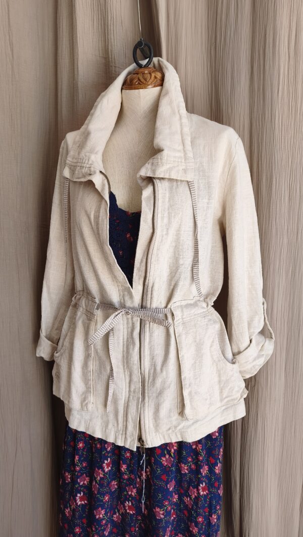 Veste saharienne vintage en laine – Taille 40