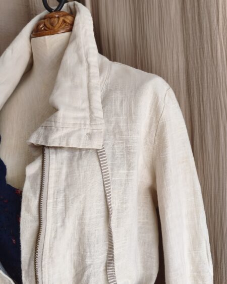 Veste saharienne vintage en laine – Taille 40