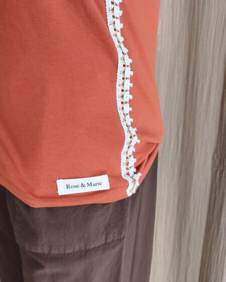 T-shirt upcyclé Rose & Marie – Taille 38
