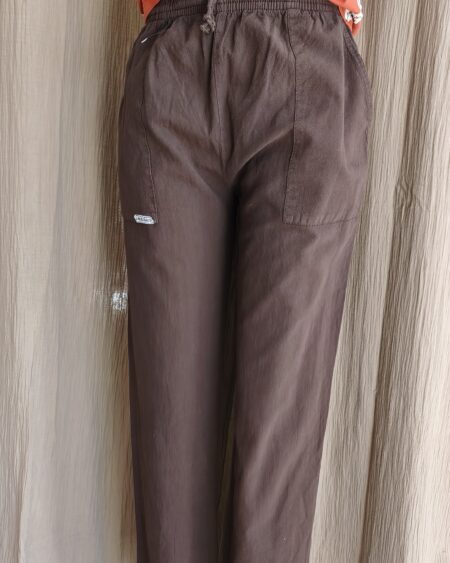 Pantalon coton chocolat – Taille 36