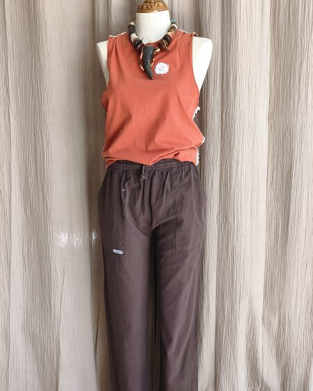Pantalon coton chocolat – Taille 36