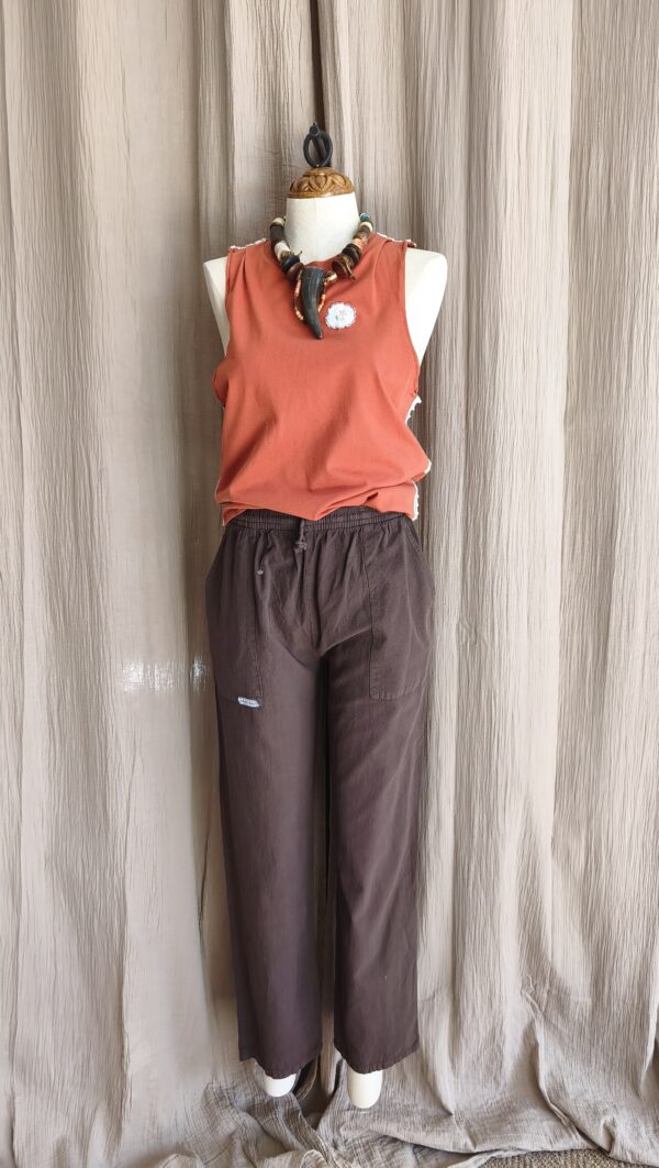 Pantalon coton chocolat – Taille 36