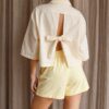 Chemise Rose & Marie upcyclée nouée dans le dos – Taille 40 à 44