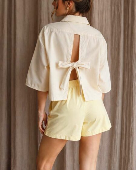 Chemise Rose & Marie upcyclée nouée dans le dos – Taille 40 à 44