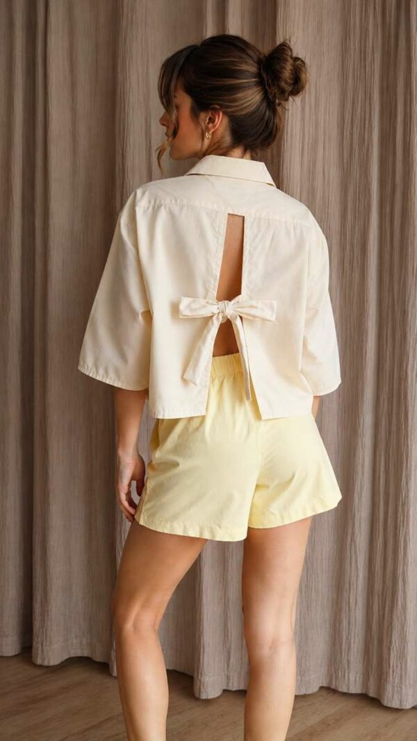 Chemise Rose & Marie upcyclée nouée dans le dos – Taille 40 à 44
