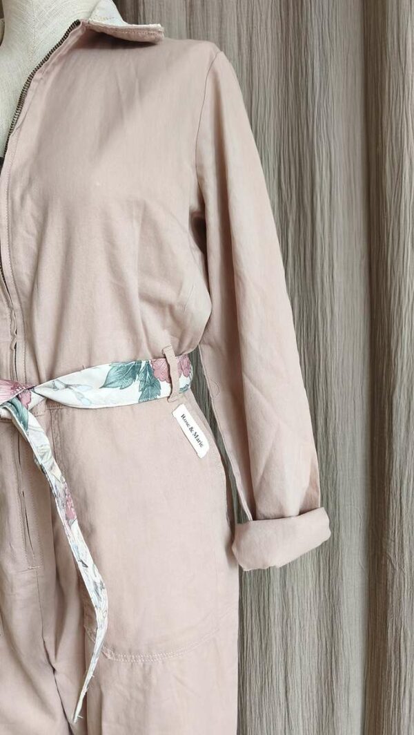 Combinaison Upcyclée « Les Héritières » – Rose Poudré – Taille 40
